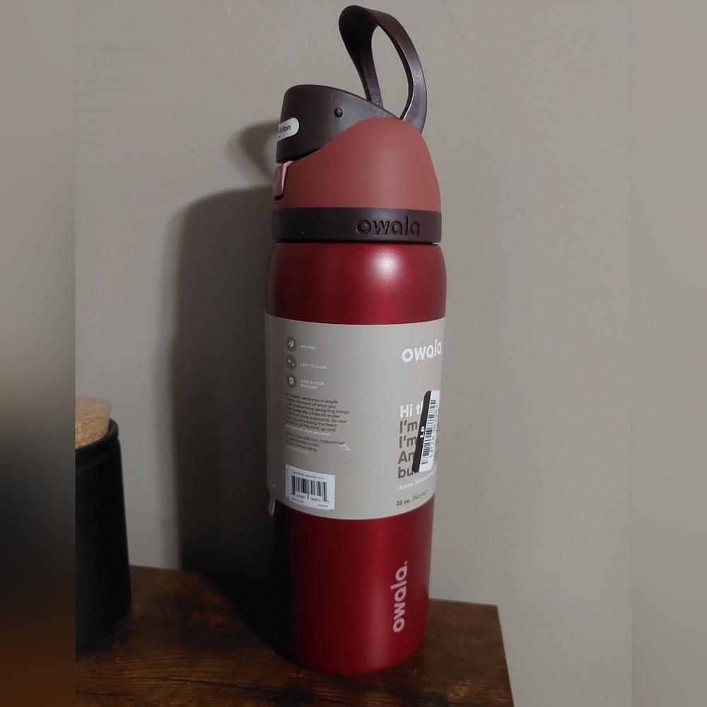 NWT Owala 32oz Mix-Up Water Bottle Shimmer Red Pointsettia Burgundy Maroon Pink